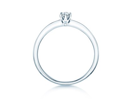 Bague de fiançailles The One en Argent 925/- avec diamant 0,15ct G/IF