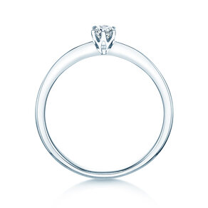Bague de fiançailles The One en Argent 925/- avec diamant 0,15ct G/IF
