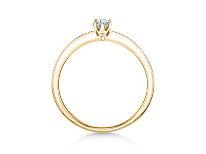 Bague de fiançailles The One en 14K or jaune avec diamant 0,15ct H/SI
