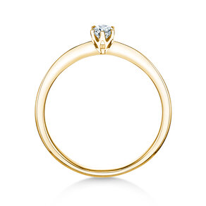 Bague de fiançailles The One en 14K or jaune avec diamant 0,15ct H/SI
