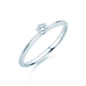 Bague de fiançailles The One en Argent 925/- avec diamant 0,15ct G/IF