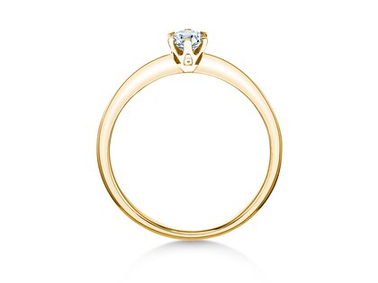 Bague de fiançailles The One dans 14K or jaune avec diamant 0,25ct G/SI