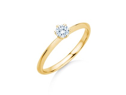Bague de fiançailles The One dans 14K or jaune avec diamant 0,25ct G/SI