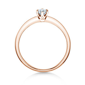Bague de fiançailles The One en 9K or rose avec diamant 0,25ct H/SI
