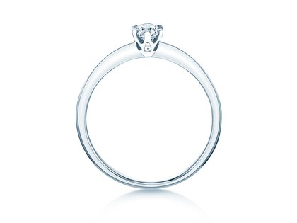 Bague de fiançailles The One dans 14K or blanc avec diamant 0,25ct H/SI