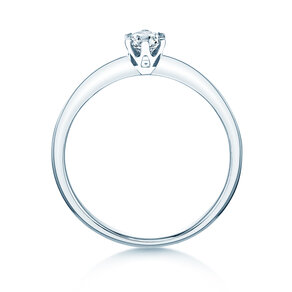 Bague de fiançailles The One dans 14K or blanc avec diamant 0,25ct H/SI