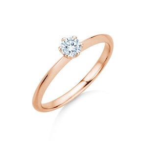 Bague de fiançailles The One en 9K or rose avec diamant 0,25ct H/SI
