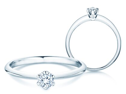 Bague de fiançailles The One dans platine 950/- avec diamant 0,25ct G/SI