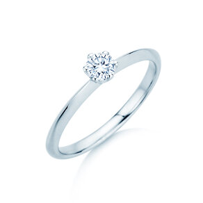 Bague de fiançailles The One dans 14K or blanc avec diamant 0,25ct H/SI