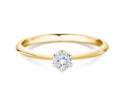 Bague de fiançailles The One dans 14K or jaune avec diamant 0,25ct G/SI