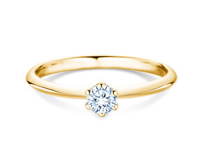 Bague de fiançailles The One dans 14K or jaune avec diamant 0,25ct G/SI