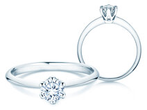 Bague de fiançailles The One en platine 950/- avec diamant 0,50ct G/SI