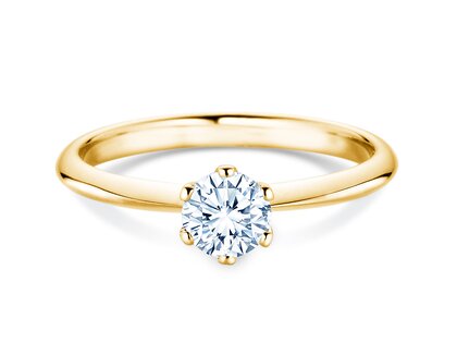 Bague de fiançailles The One en 18K or jaune avec diamant 0,60ct G/IF