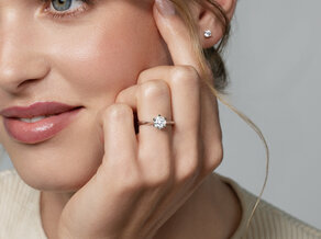 Bague de fiançailles The One en 9K or jaune avec diamant 1,50ct G/SI
