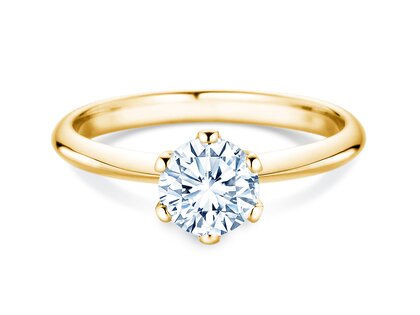 Bague de fiançailles The One en 9K or jaune avec diamant 1,50ct G/SI
