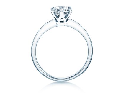 Bague de fiançailles The One en 9K or blanc avec diamant 1,00ct H/SI