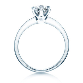 Bague de fiançailles The One en 9K or blanc avec diamant 1,00ct H/SI