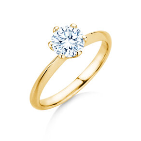 Bague de fiançailles The One en 9K or jaune avec diamant 1,50ct G/SI