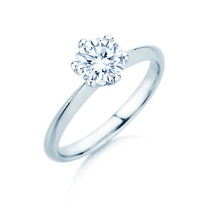Bague de fiançailles The One en 9K or blanc avec diamant 1,00ct H/SI