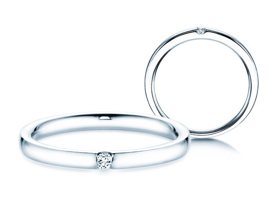 Bague de fiançailles Destiny dans Argent 925/- avec diamant 0,03ct H/SI