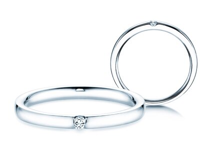 Bague de fiançailles Destiny dans Argent 925/- avec diamant 0,03ct H/SI
