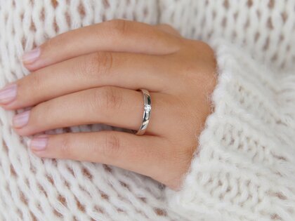 Bague de fiançailles Destiny dans Argent 925/- avec diamant 0,10ct H/SI