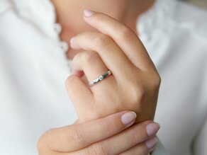 Bague de fiançailles Destiny dans Argent 925/- avec diamant 0,10ct H/SI