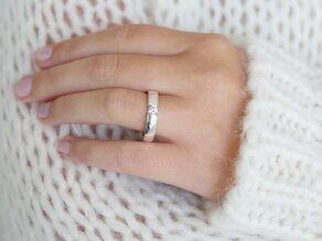 Bague de fiançailles Destiny dans 14K or blanc avec diamant 0,20ct H/SI