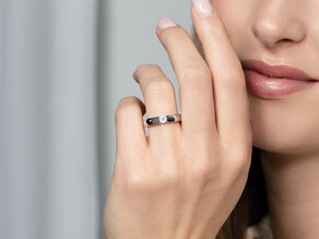 Bague de fiançailles Destiny dans 14K or blanc avec diamant 0,20ct H/SI