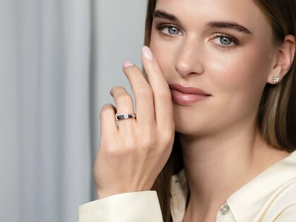 Bague de fiançailles Destiny dans 14K or blanc avec diamant 0,20ct H/SI