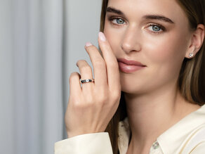 Bague de fiançailles Destiny dans 14K or blanc avec diamant 0,20ct H/SI