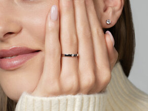 Bague de fiançailles Infinity Petite dans 14K or jaune avec diamant 0,06ct G/SI