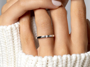 Bague de fiançailles Infinity Petite dans 14K or jaune avec diamant 0,06ct G/SI