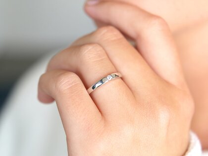 Bague de fiançailles Infinity Petite dans 14K or blanc avec diamant 0,06ct G/SI