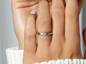 Bague de fiançailles Infinity dans 14K or jaune avec diamant 0,03ct H/SI