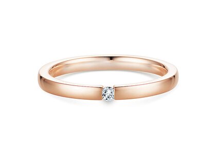 Bague de fiançailles Infinity dans 14K or rose avec diamant 0,03ct G/SI