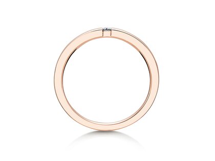 Bague de fiançailles Infinity dans 14K or rose avec diamant 0,03ct G/SI