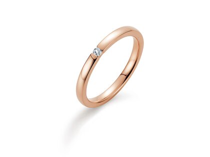 Bague de fiançailles Infinity dans 14K or rose avec diamant 0,03ct G/SI