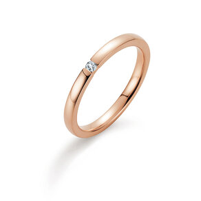 Bague de fiançailles Infinity dans 14K or rose avec diamant 0,03ct G/SI