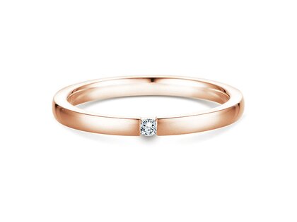 Bague de fiançailles Infinity dans 14K or rose avec diamant 0,07ct H/SI
