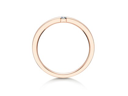 Bague de fiançailles Infinity dans 14K or rose avec diamant 0,07ct H/SI