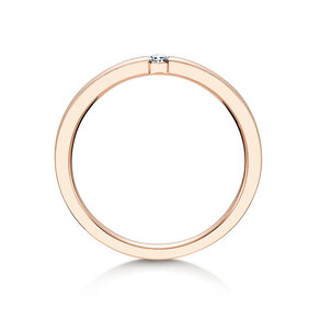 Bague de fiançailles Infinity dans 14K or rose avec diamant 0,07ct H/SI