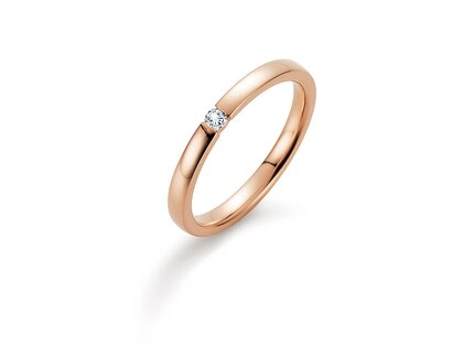 Bague de fiançailles Infinity dans 14K or rose avec diamant 0,07ct H/SI