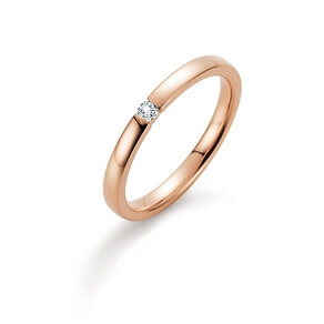 Bague de fiançailles Infinity dans 14K or rose avec diamant 0,07ct H/SI