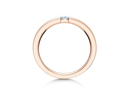 Bague de fiançailles Infinity dans 18K or rose avec diamant 0,10ct H/SI