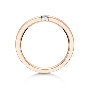 Bague de fiançailles Infinity dans 18K or rose avec diamant 0,10ct H/SI