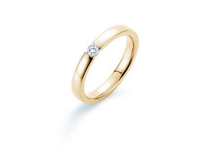 Bague de fiançailles Infinity dans 18K or jaune avec diamant 0,10ct H/SI
