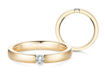 Bague de fiançailles Infinity dans 14K or jaune avec diamant 0,10ct G/SI