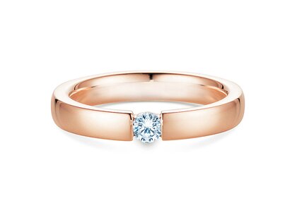 Bague de fiançailles Infinity dans 18K or rose avec diamant 0,15ct G/SI