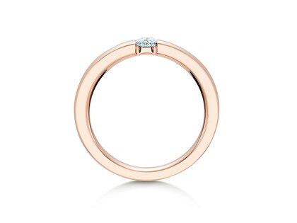 Bague de fiançailles Infinity dans 18K or rose avec diamant 0,15ct G/SI